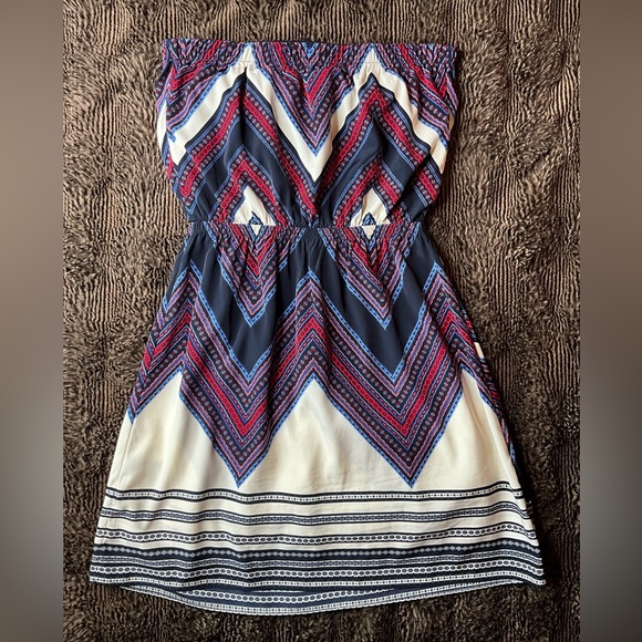 Express Multicolored Strapless Sundress Casual - Picture 2 of 2